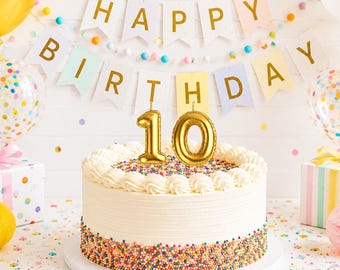Balloon Style Birthday Candle | Number Candle, Birthday Cake Candle, Cupcake Candle