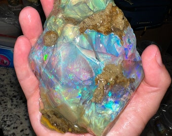 Massive Green & Blue Flash Welo Opal