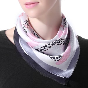Women Small Silk Square Scarf 21 x 21 inches
