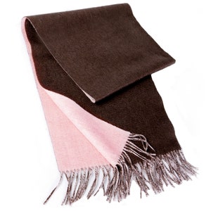 Women 100% Cashmere Reversible Scarf 60 x 12 inches