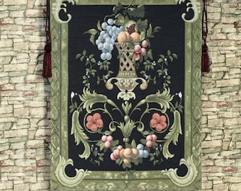 Floral Bouquet Home Decor Art Wall Hanging Woven Tapestry 28x38 inches