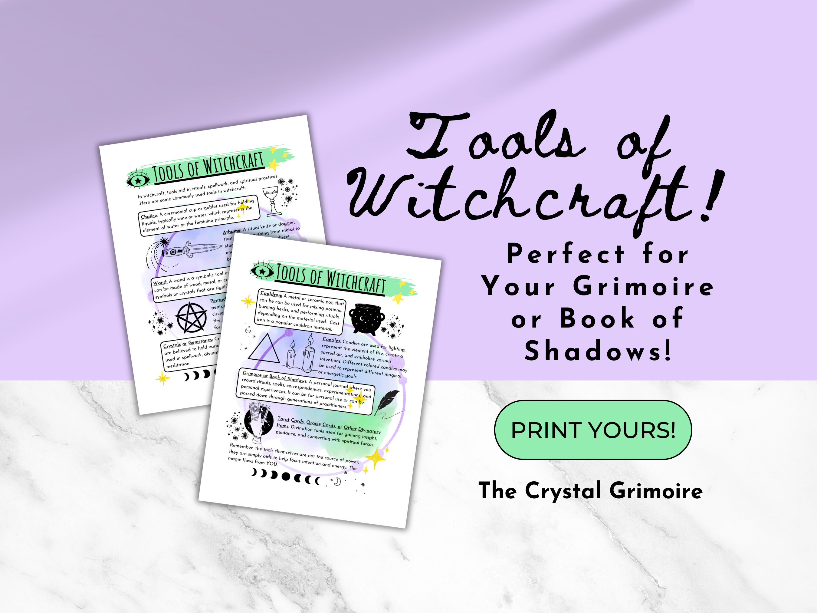 Grimoire Pages, Spell Work, Spell Book Pages, Witchcraft Tools, Book of Shadows Pages, Book of Shadows Journal, Blank Grimoire