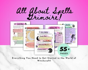 Spell Book Pages, Grimoire Pages, Witchcraft Starter Kit, Spell Casting, Grimoire Journal, Blank Grimoire, Book of Shadows Pages, Baby Witch