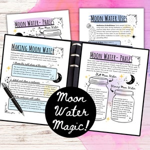Grimoire Pages, Moon Magic, Manifestation Journal, Spell Casting, Spell Book Pages, Book of Shadows Pages, Grimoire Journal