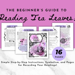 Tea Leaf Reading, Tasseography, Grimoire Pages, Book of Shadows Journal, Witchcraft Starter Kit, Book of Shadows Pages, Spell Book Pages