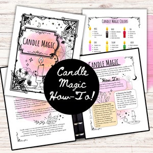 Candle Magic Guide, Grimoire Pages, Book of Shadows Pages, Blank Grimoire, Spell Book Pages, Witchcraft Starter Kit, Spell Casting