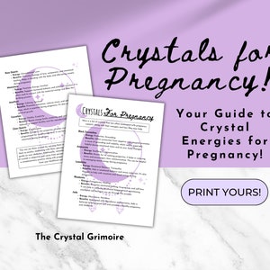 Grimoire Pages, Pregnancy Journal, Crystal Guide, Spell Book Pages, Book of Shadows Pages, Crystal Healing, Beginner Witch, Crystal Journal