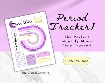 Period Tracker, Grimoire Pages, Period Journal, Period Planner, Printable Period Tracker, Cycle Tracker, Menstruation Tracker