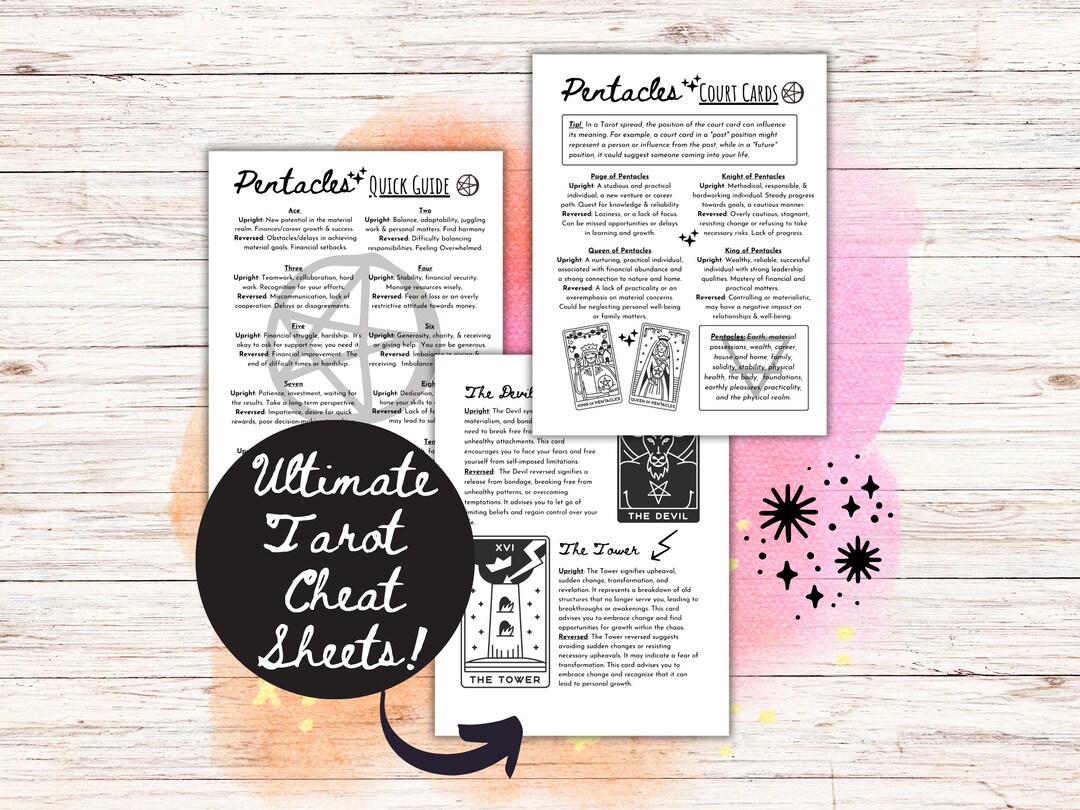 Tarot Journal, Tarot Cheat Sheet, Beginner Tarot, Tarot Study Guide ...