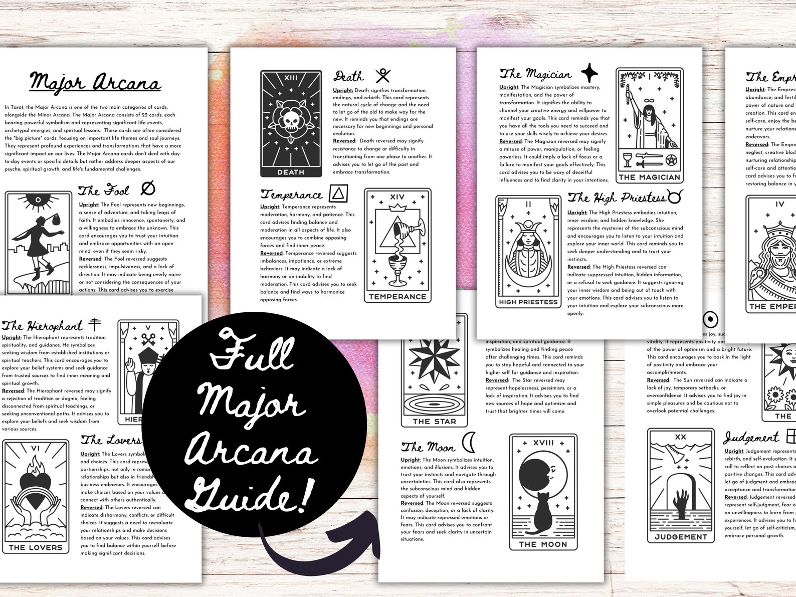Tarot Journal, Tarot Cheat Sheet, Beginner Tarot, Tarot Study Guide ...