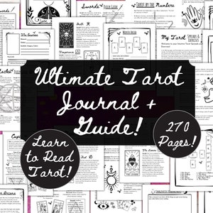 Tarot Journal, Tarot Spickzettel, Tarot Seiten, Tarot Planer, Anfänger Tarot, Tarot Arbeitsmappe, druckbares Tarot, Tarot Anleitung, Grimoire Seiten