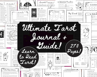 Tarot Journal, Tarot Spickzettel, Tarot Seiten, Tarot Planer, Anfänger Tarot, Tarot Arbeitsmappe, druckbares Tarot, Tarot Anleitung, Grimoire Seiten