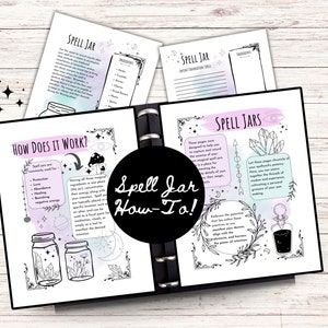 Spell Jar, Witch Starter Kit, Spell Casting, Spell Casting Pages, Spell Book Pages, Grimoire Pages, Book of Shadows Pages, Prosperity Spell