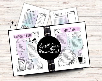 Spell Jar, Witch Starter Kit, Spell Casting, Spell Casting Pages, Spell Book Pages, Grimoire Pages, Book of Shadows Pages, Prosperity Spell