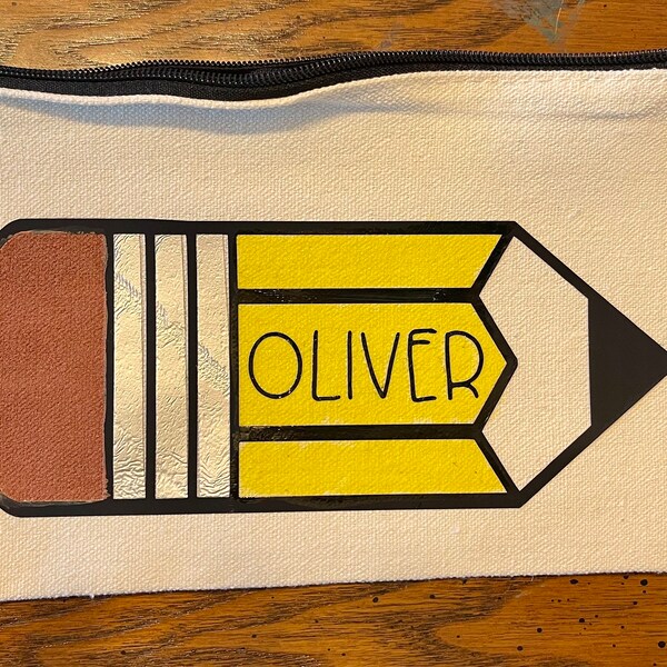 Canvas Zipper Pouch Etsy