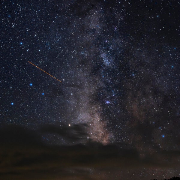 Milky Way during the Perseids meteor shower