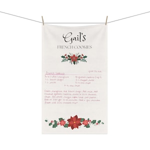 Family Recipe Personalized Kitchen Towel | Custom Tea Towel | Towel with Your Recipe | Sentimental Gift | Gift for Her | Personal Gift