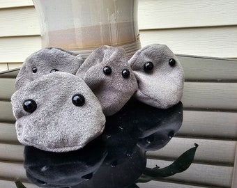 Pebble Pals - Pet Rock - Beaded/Weighted Stuffed Animal / Plushie - Pebble - Plush Rock