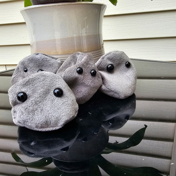 Pebble Pals - Pet Rock - Beaded/Weighted Stuffed Animal / Plushie - Pebble - Plush Rock