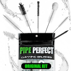Original - Pipe Perfect Cleaning Brush Pack - Variety Brush Set, Nylon Pipe Tube Cleaner Set of 7 - with Silicone Tool