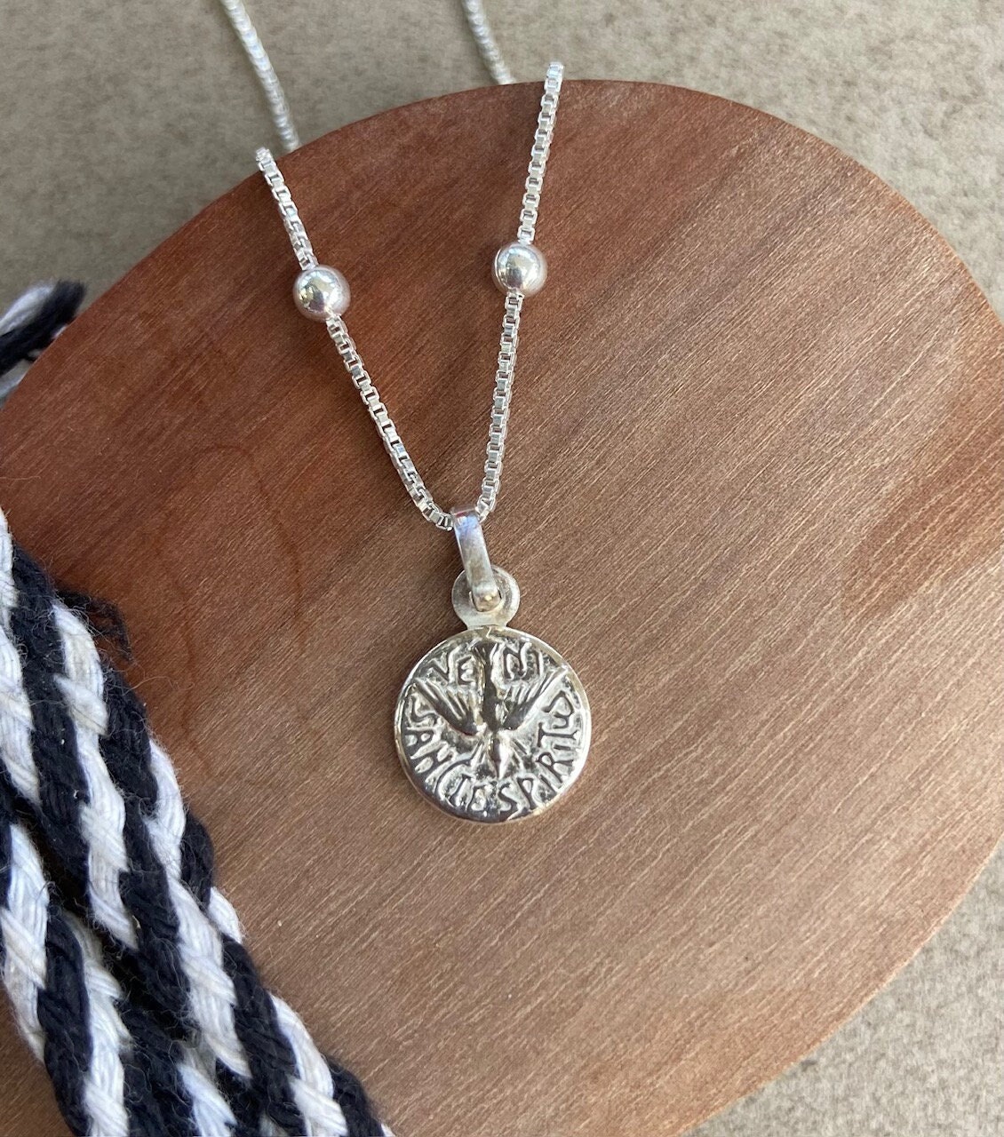 Sterling Silver Holy Spirit Dove Pendant - Catholic Confirmation Gift ...