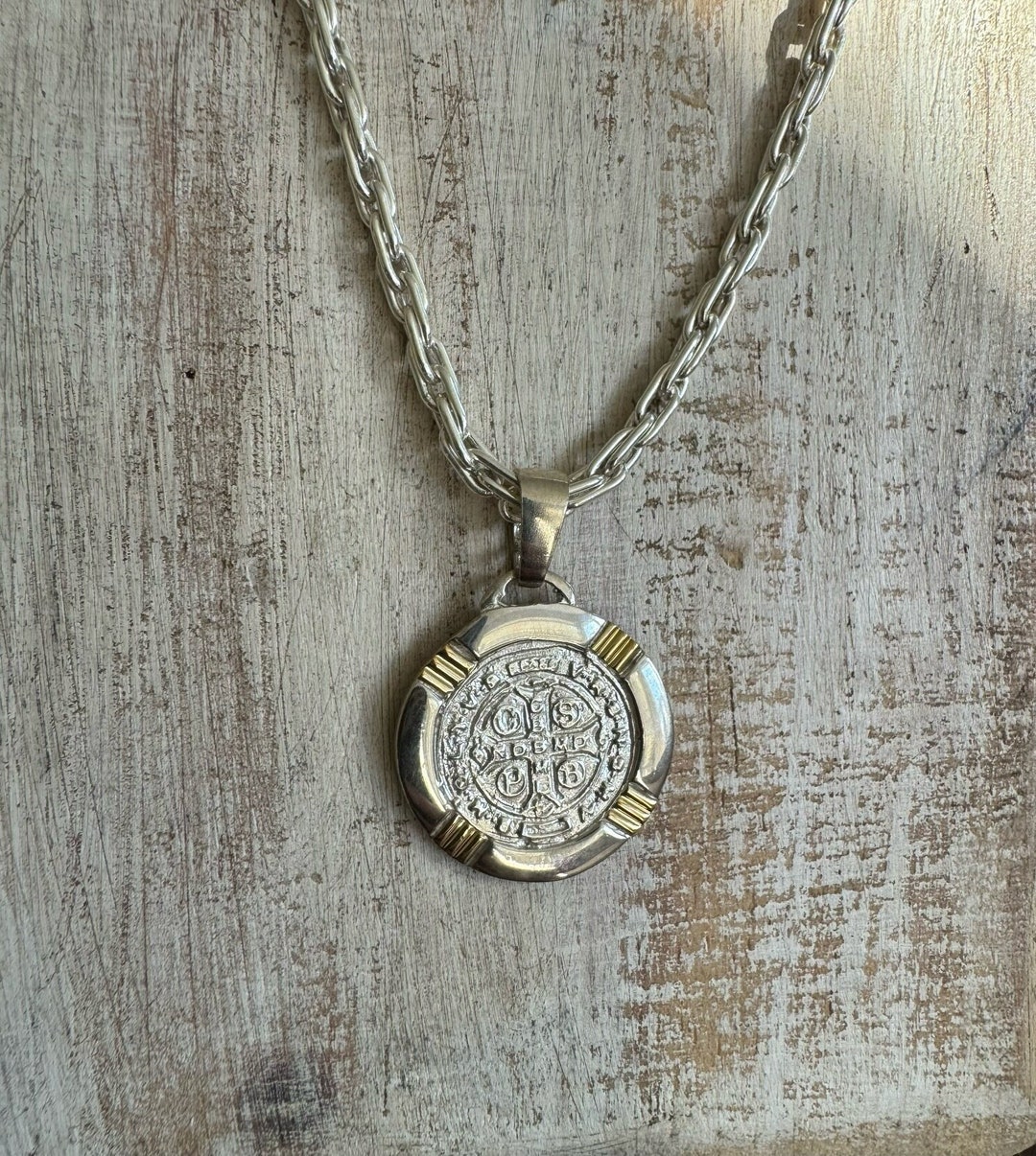 Saint Benedict Medal: Real Gold & Sterling Silver Catholic Pendant - Etsy