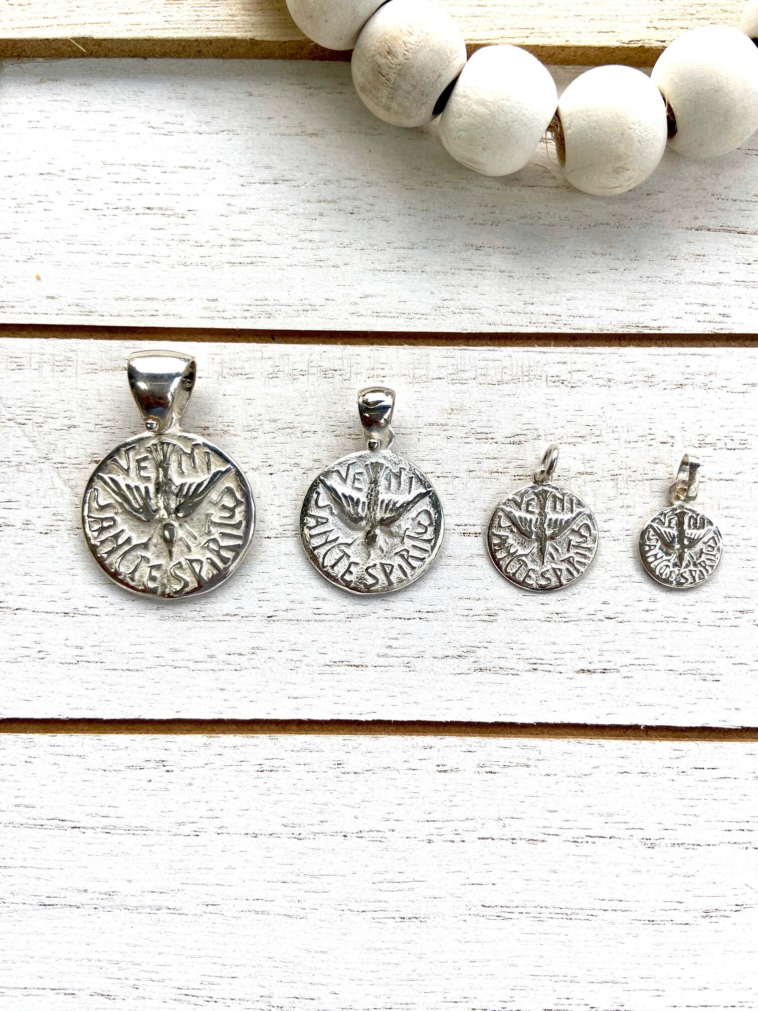 Sterling Silver Holy Spirit Dove Pendant - Catholic Confirmation Gift ...
