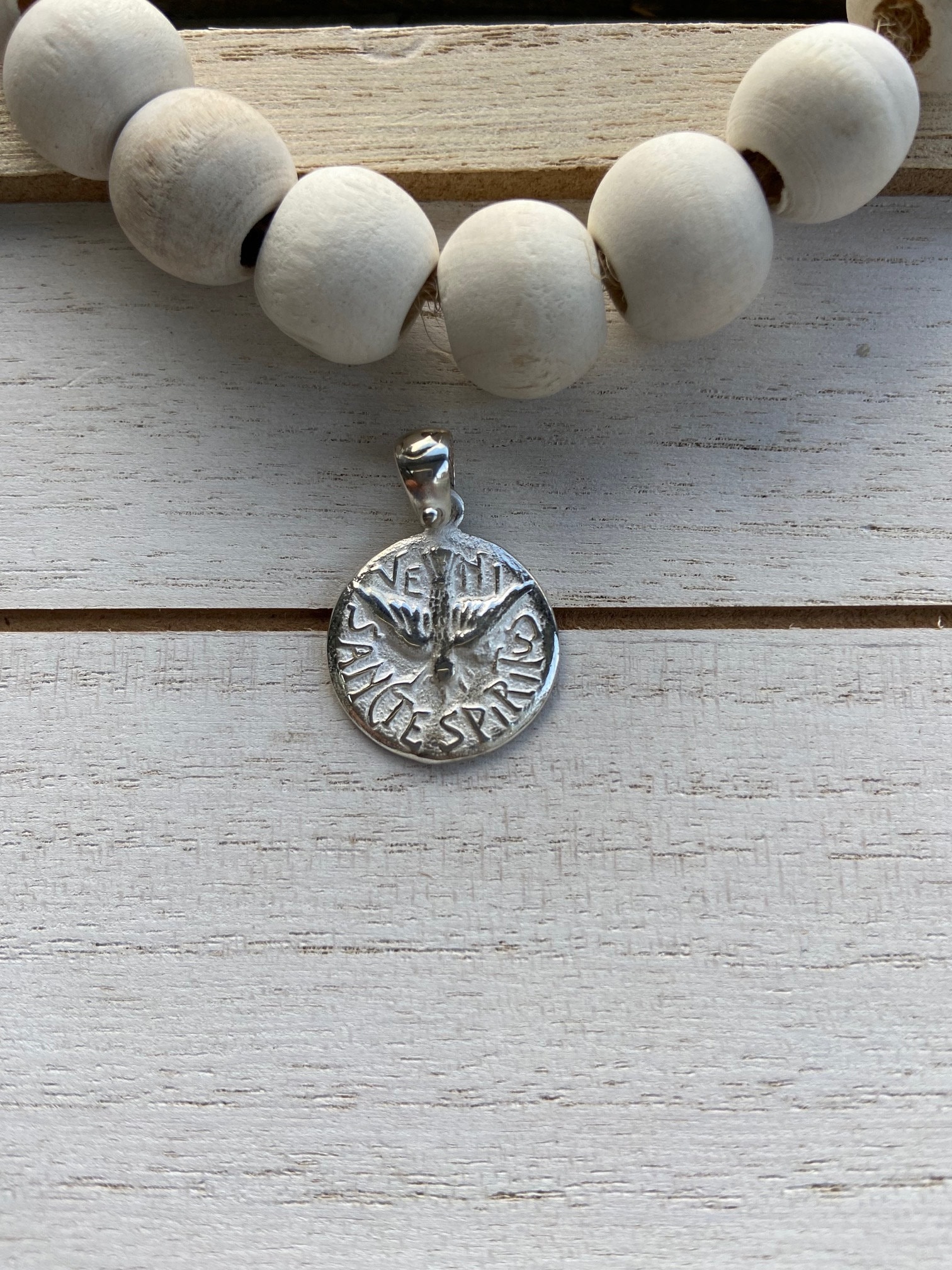 Sterling Silver Holy Spirit Dove Pendant - Catholic Confirmation Gift ...
