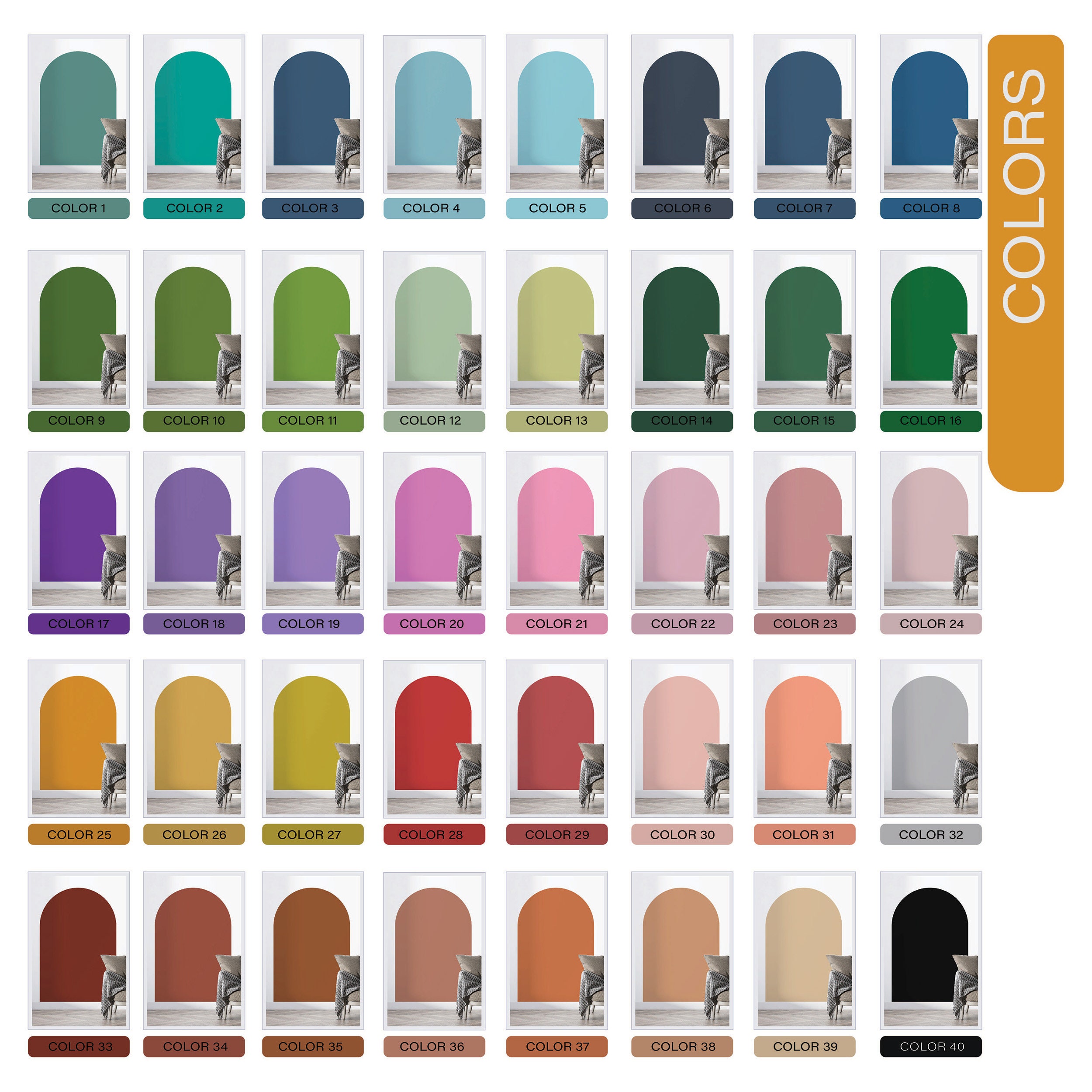 Brown Wall Arch Decal Arch Wall Sticker Bed Arch Decal Etsy