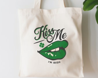 Irish gift for St. Patrick's Day tote bag St. Patrick's Day kiss me tote St. Patrick's Luck of the Irish bag for st patricks party gift tote