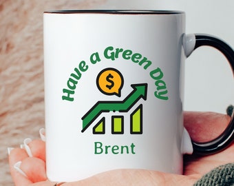 Personalized Stock Trader Mug, Custom Investor Gift