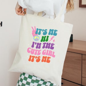 Sac fourre-tout personnalisé C'est moi pour la rentrée des classes, sac fourre-tout d'anniversaire de fille pour enseignant, cadeau d'appréciation personnalisé pour enseignant, sac fourre-tout assorti