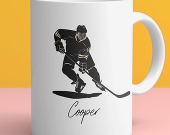 Custom Ice Hockey Player Mug: Hockey Coach Gift