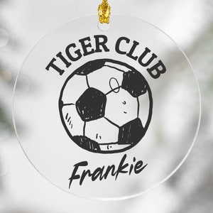 Custom soccer ornament for kid soccer club Christmas gift for soccer coach sport ornament with name soccer team gift for soccer player gift