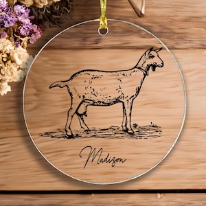 Individuelle Ziege Ornament Weihnachtsgeschenk für Großeltern Größte aller Zeiten Ornament mit Namen Ziege Liebhaber Geschenk Ziege Bauernhof Ornament Ziege Dekor