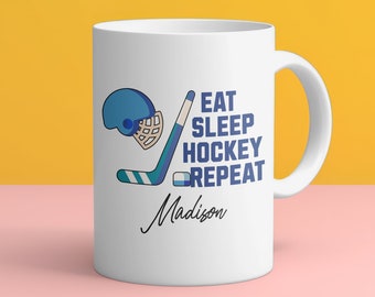 Custom Hockey Mug, Team Gift for Hockey Lover