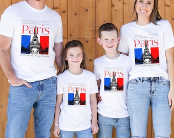 Custom Paris Family Vacation T-Shirt, Eiffel Tower Matching Tee