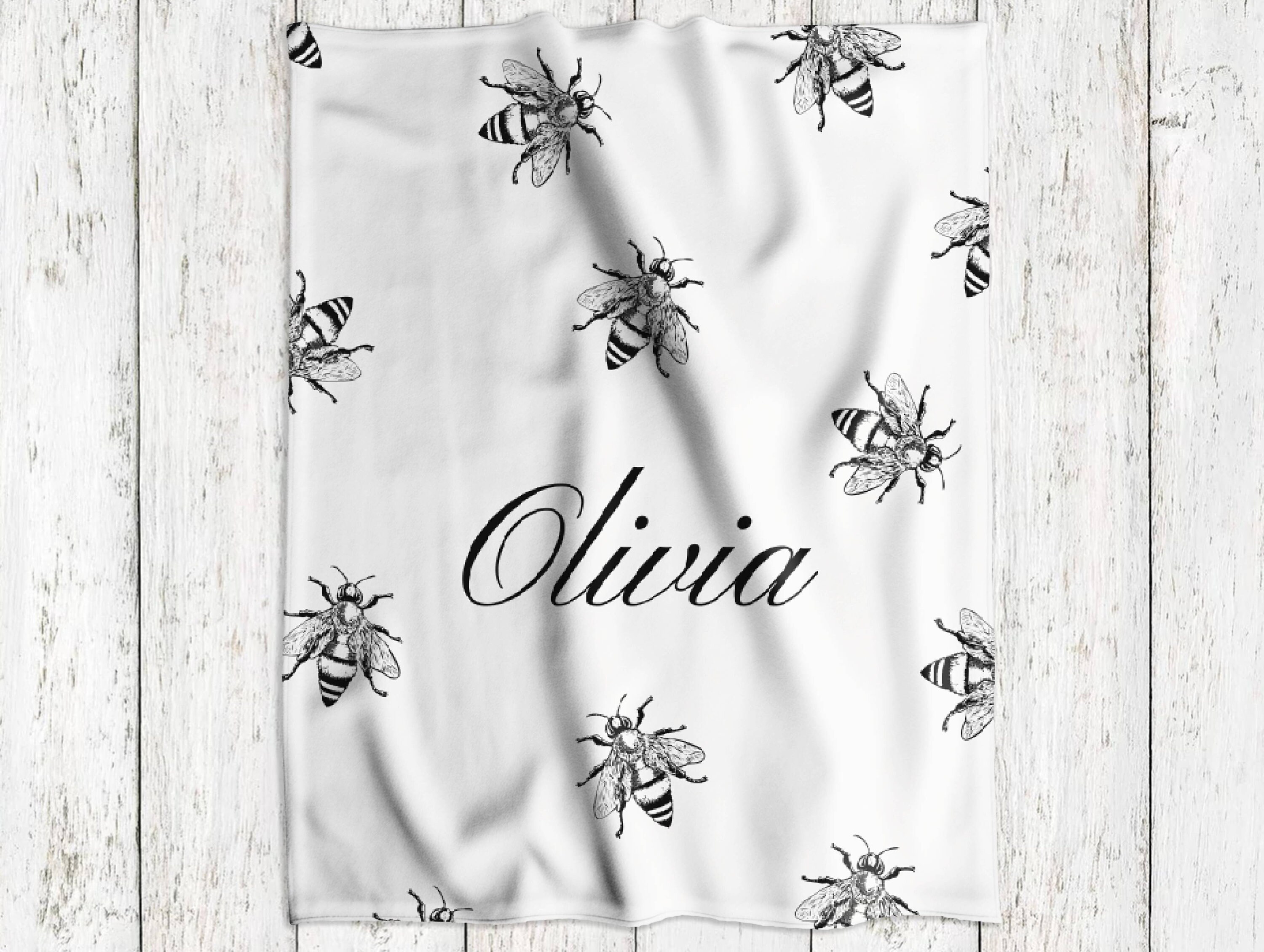 Bienendecke Für Frauen – 127x152 Cm, Weicher Mikrofaser-Polyester, Bienen-Design, Kuschelig & Dekorativ
