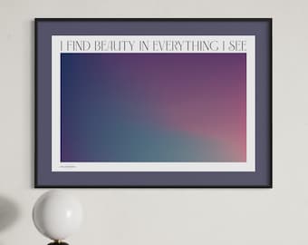 Aura Gradient Affirmation Poster, Aesthetic Room Decor (Digital Download)