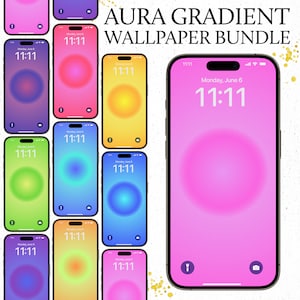 Gradient Background Bundle, Gradient Wallpaper, Aura Gradient Wallpaper, Background for Phone, Tablet, Phone Lock Screen, Digital Download