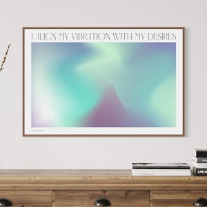 Alignment, Aura Poster Print, Instant Download Aura Print, Aura Gradient Wall Art, Colorful Retro Print, Aesthetic, Digital Download