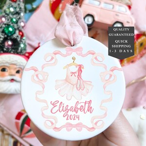 Personalizable Ballerina Ornament 2023 | Personalized Ornament | Name Ornament | Cute Girl Ornament | Personalized Christmas Ornament