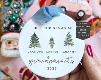 Grandparents Ornament | First Christmas as Grandparents | Family Ornament | Personalized Baby's First Christmas Ornament | First Christmas