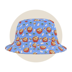 Ramen Noodle Bucket Hat, Foodie Gift, Unique food themed Hat, Quirky Fashion Accessory, Unisex Cap, Soup Lover Present, ramen lover gift
