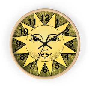 Bright and Cheerful Smiling Sun Wall Clock