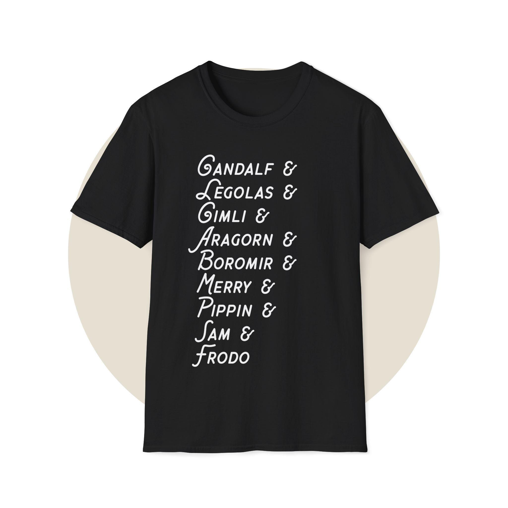 Camiseta unisex de estilo suave de La Comunidad, camiseta de mago, camiseta de enano, camiseta de elfo, camiseta de mediano