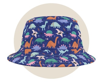 Sombrero de cubo de dinosaurio, sombrero único, regalo para los amantes de los dinosaurios, sombrero de cazador de fósiles, sombrero de festival, sombrero de playa divertido, regalo para los amantes de los dinosaurios, accesorio único