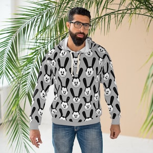 Oswald the Lucky Rabbit Unisex Pullover Hoodie, Oswald Sweatshirt, Oswald the Lucky Rabbit Sweatshirt