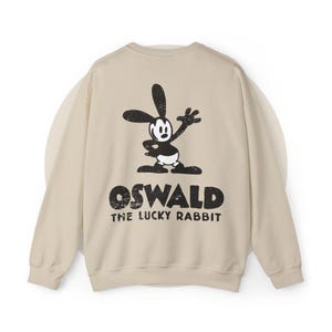 Oswald the Lucky Rabbit Crewneck Sweatshirt, Gift for Oswald Fan, Theme Park Apparel, Oswald the Lucky Rabbit shirt, gift for Oswald lover