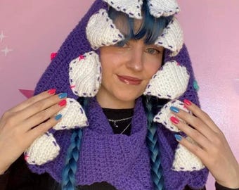Jinx Inspired Hood | Cosplay Hood Inspired by Arcane | Handmade Costume Hood
